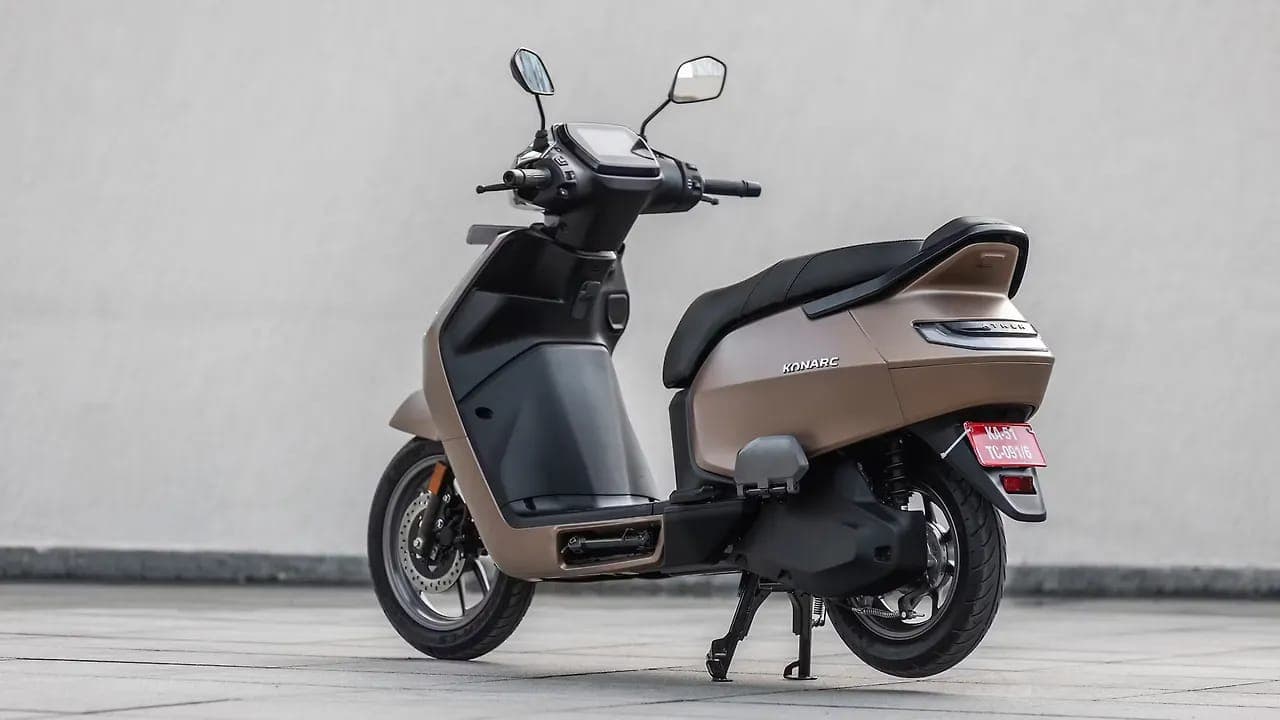 Ather Energy Konarc left rear three-quarter view