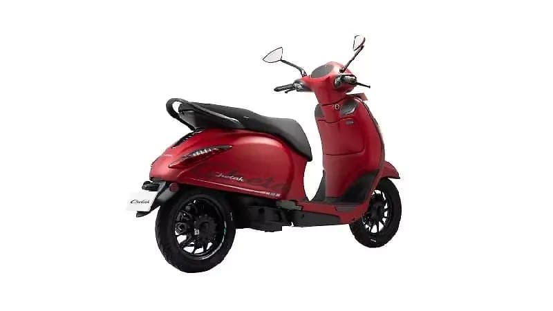 Bajaj Chetak 35 Series right rear three-quarter view