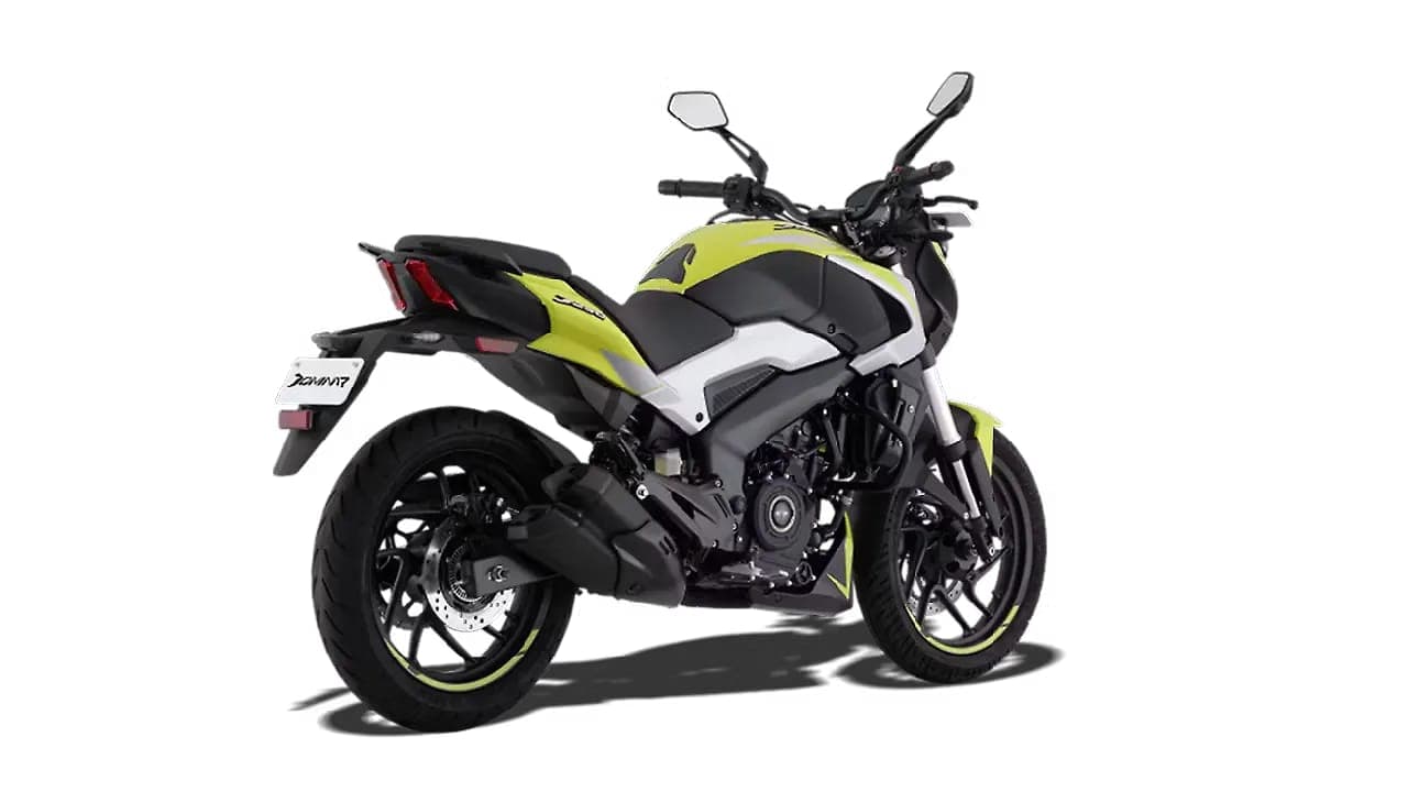 Bajaj Dominar 250 right rear three-quarter view
