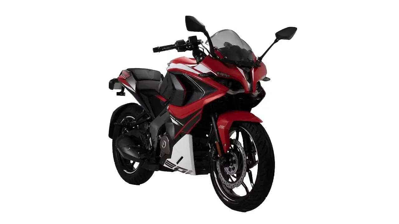 Bajaj Pulsar RS 200 right front three-quarter view