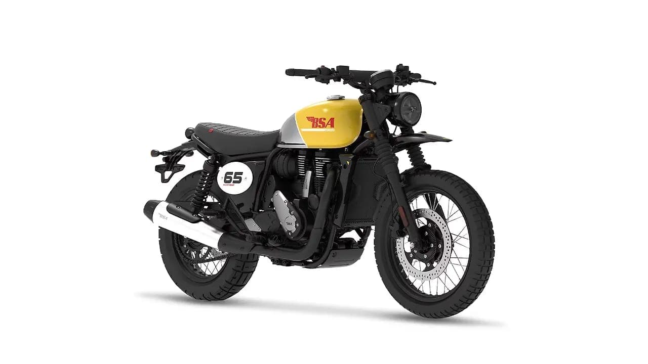 BSA Scrambler 650 right front three-quarter view