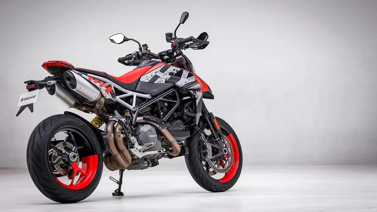 Ducati Hypermotard 950 right rear three-quarter view