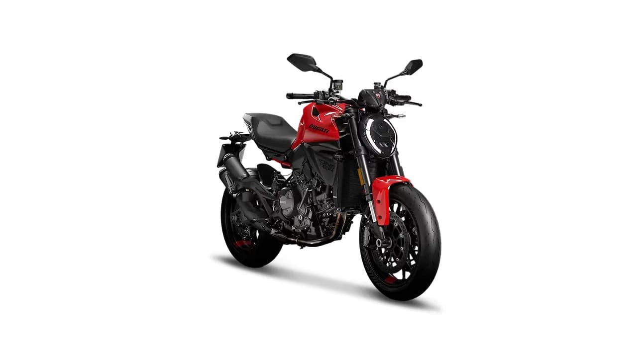 Ducati Monster right front three-quarter view