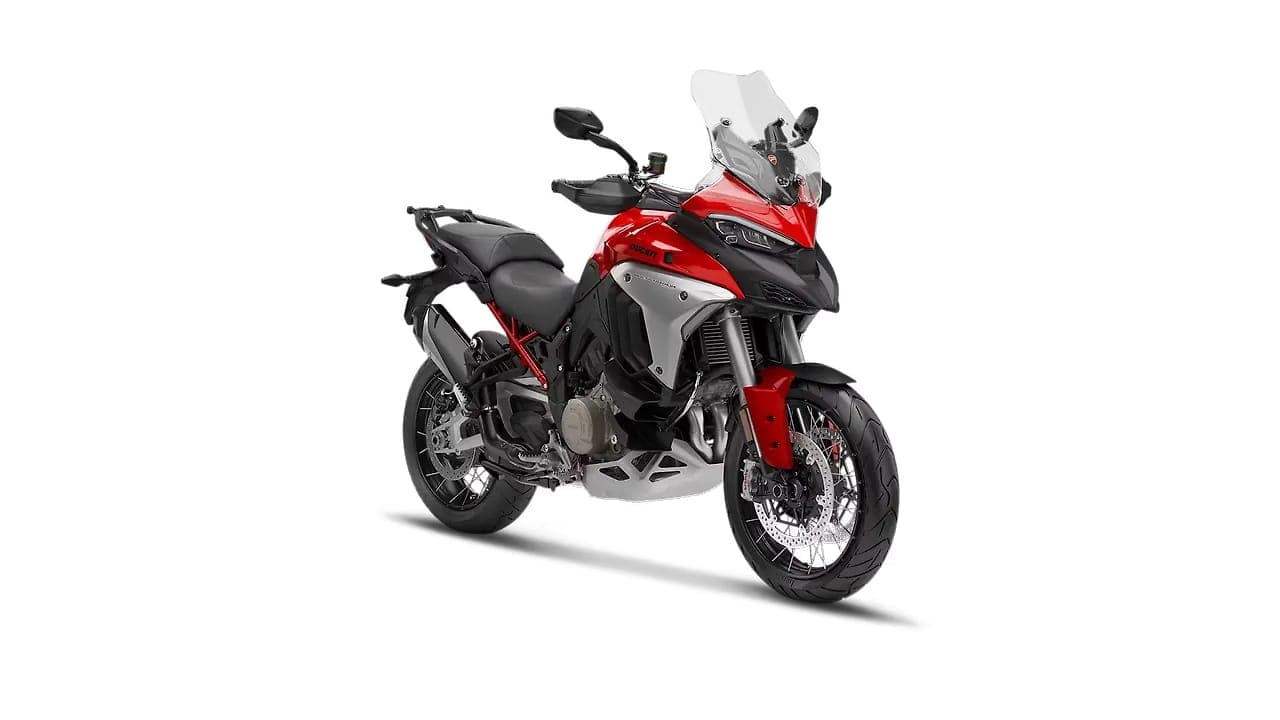 Ducati Multistrada V4 Rally right front three-quarter view