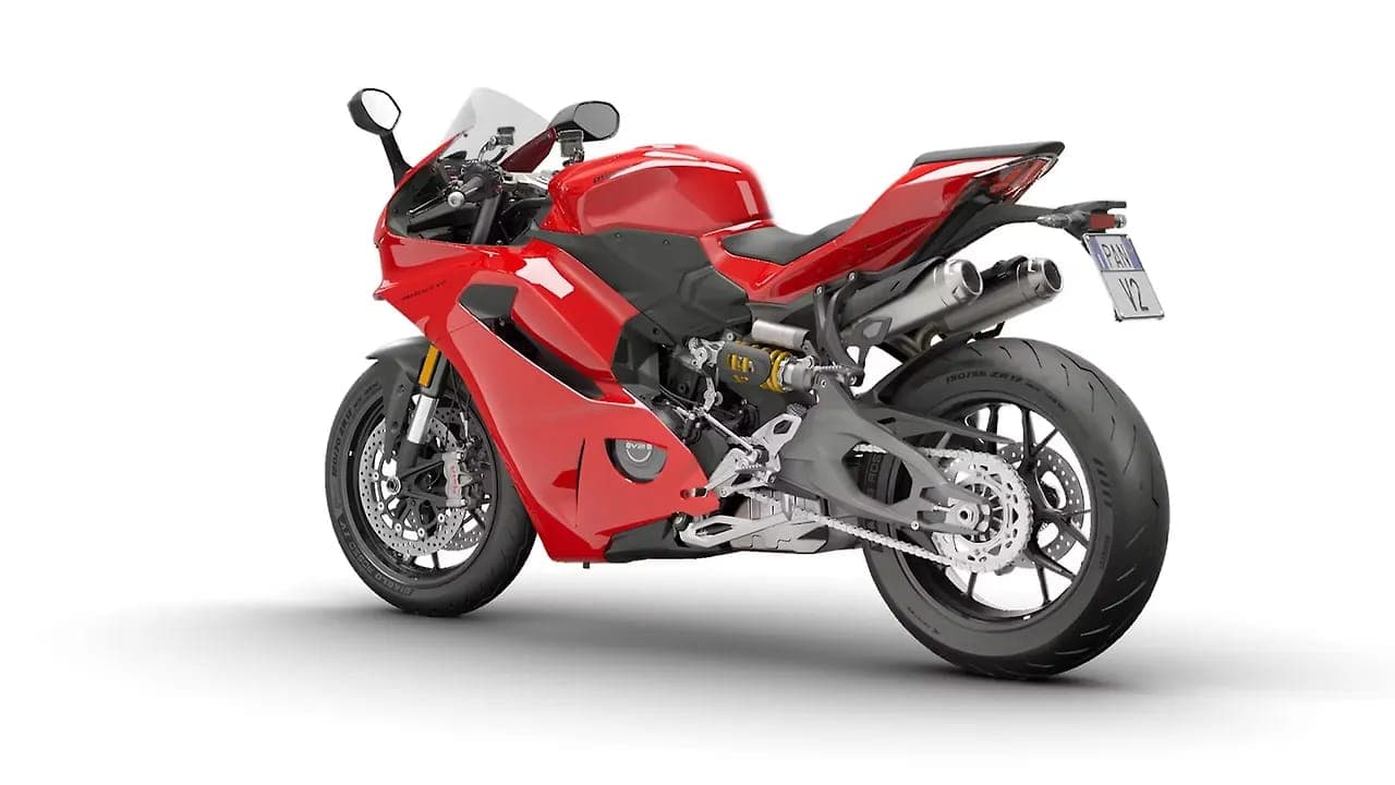Ducati Panigale V2 left rear three-quarter view