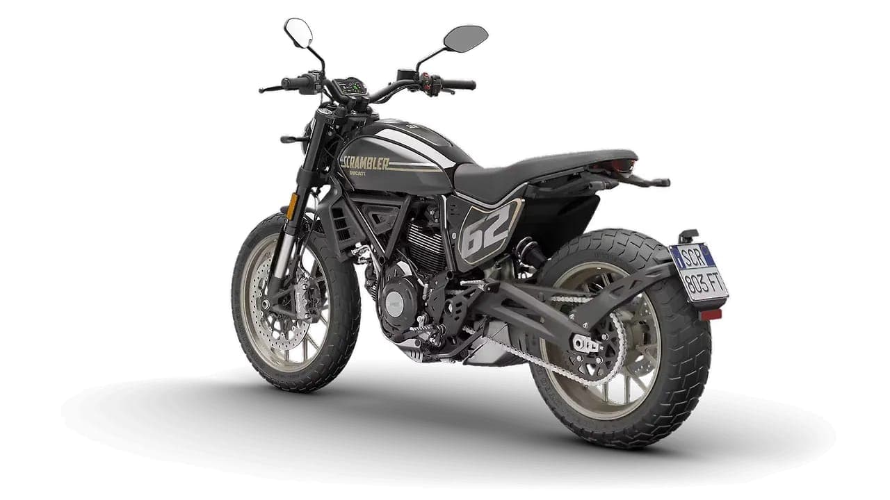 Ducati Scrambler Full Throttle left rear three-quarter view