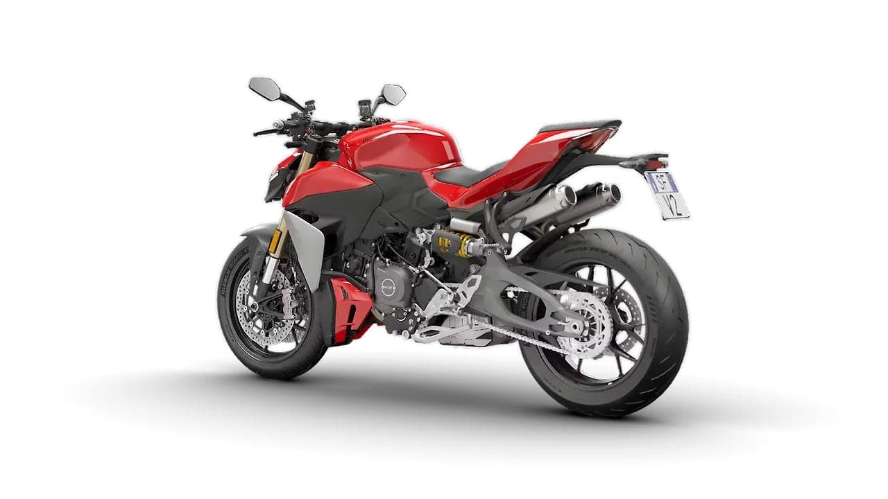 Ducati Streetfighter V2 left rear three-quarter view