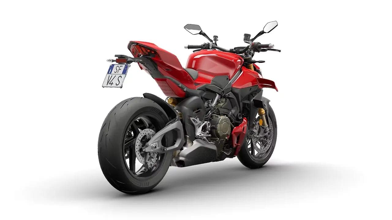 Ducati Streetfighter V4 right rear three-quarter view