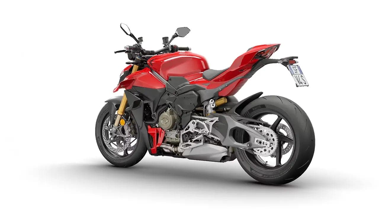 Ducati Streetfighter V4 left rear three-quarter view