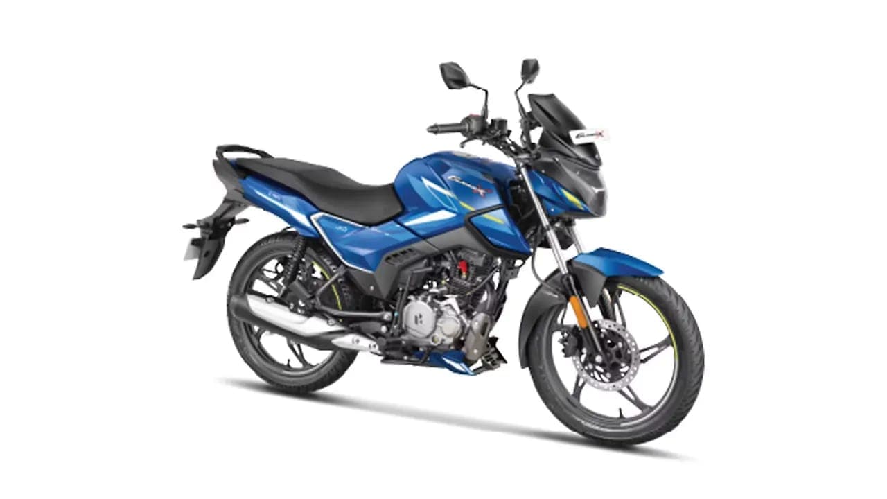 Hero MotoCorp Glamour X 125 right front three-quarter view