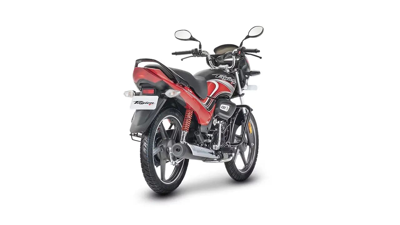 Hero MotoCorp Passion Pro plus right rear three-quarter view