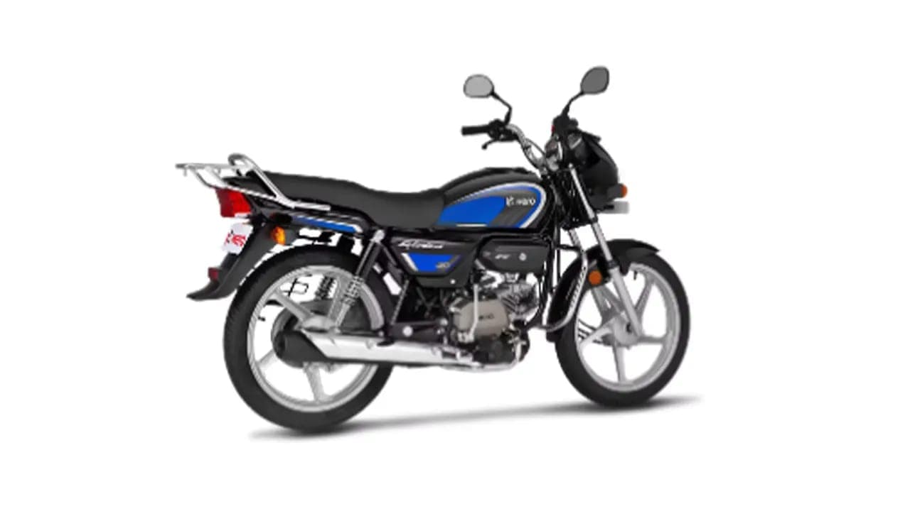 Hero MotoCorp Splendor Plus right rear three-quarter view