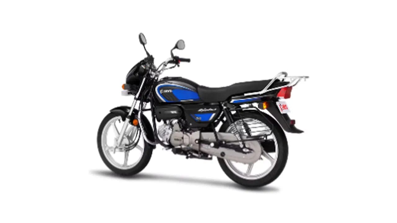 Hero MotoCorp Splendor Plus left rear three-quarter view