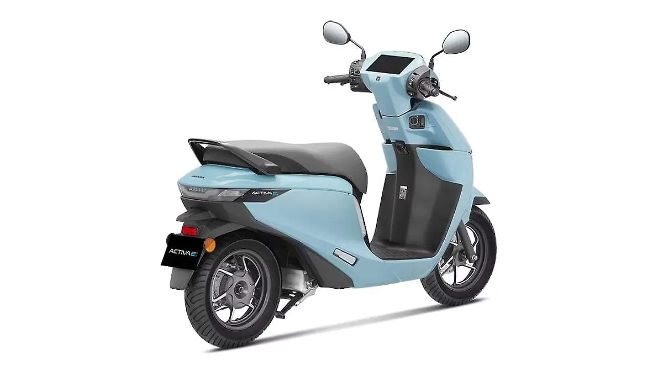 Honda Activa electric e right rear three-quarter view