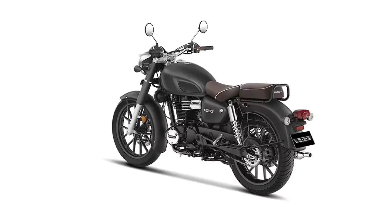 Honda CB350C left rear three-quarter view