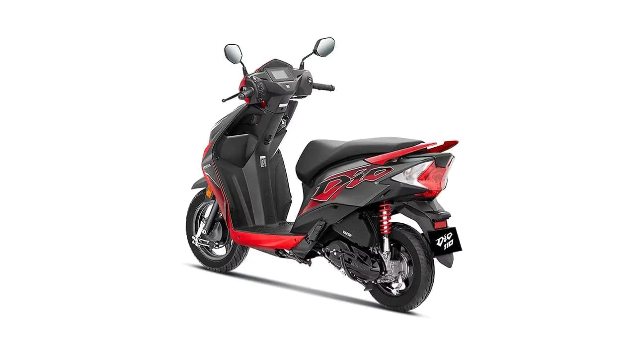 Honda Dio left rear three-quarter view