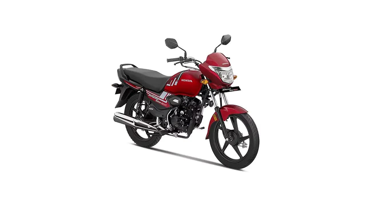 Honda Shine 100 right front three-quarter view