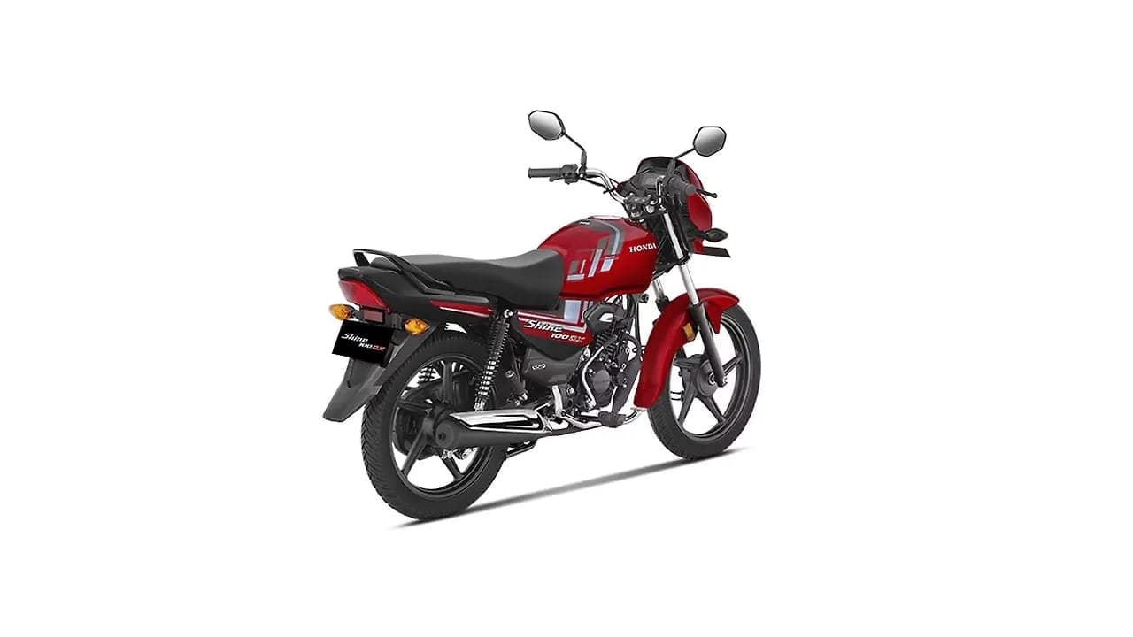 Honda Shine 100 right rear three-quarter view