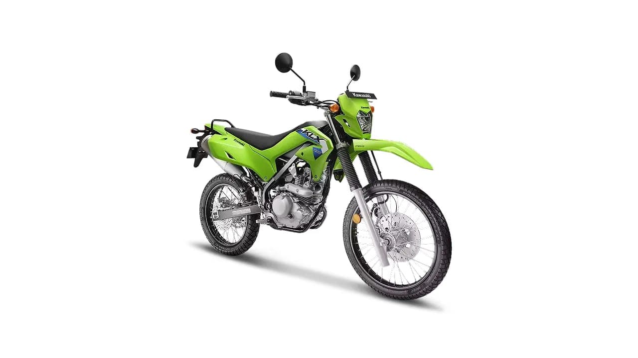 Kawasaki KLX230 right front three-quarter view