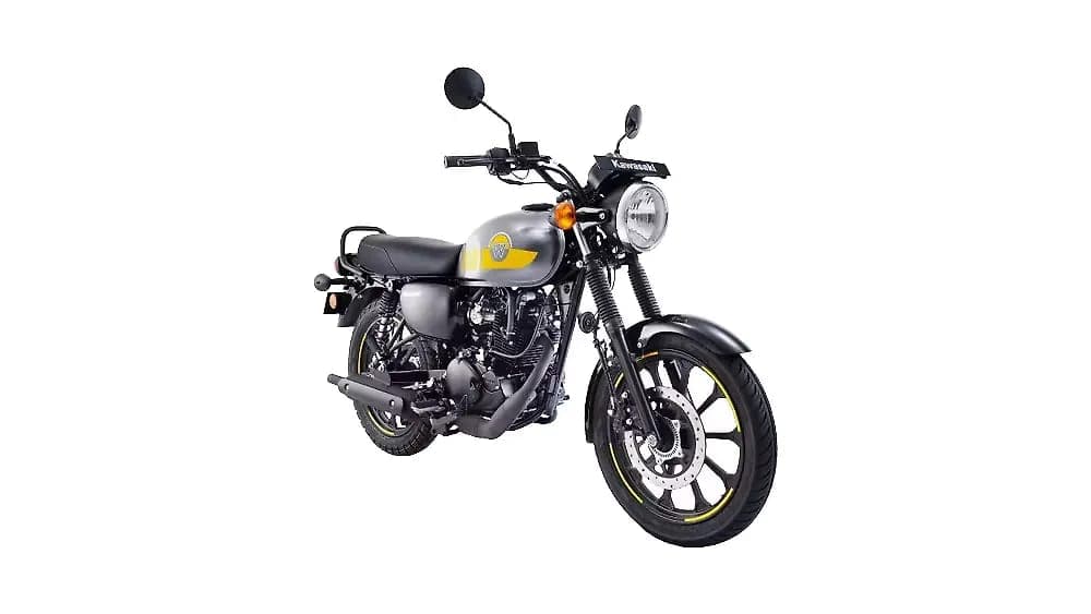 Kawasaki W175 right front three-quarter view