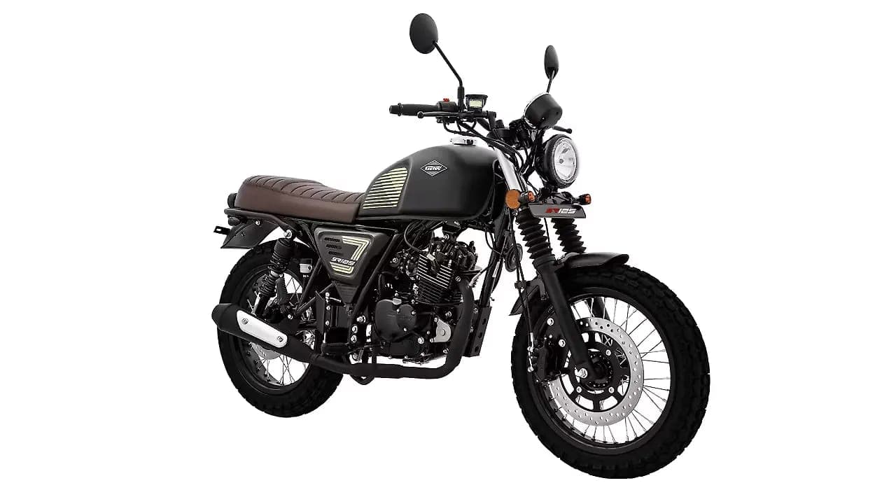 Keeway SR125 right front three-quarter view