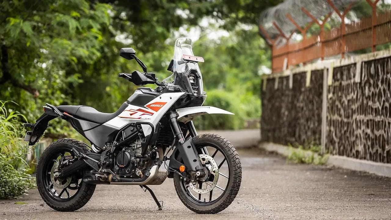 KTM 250 Adventure right front three-quarter view