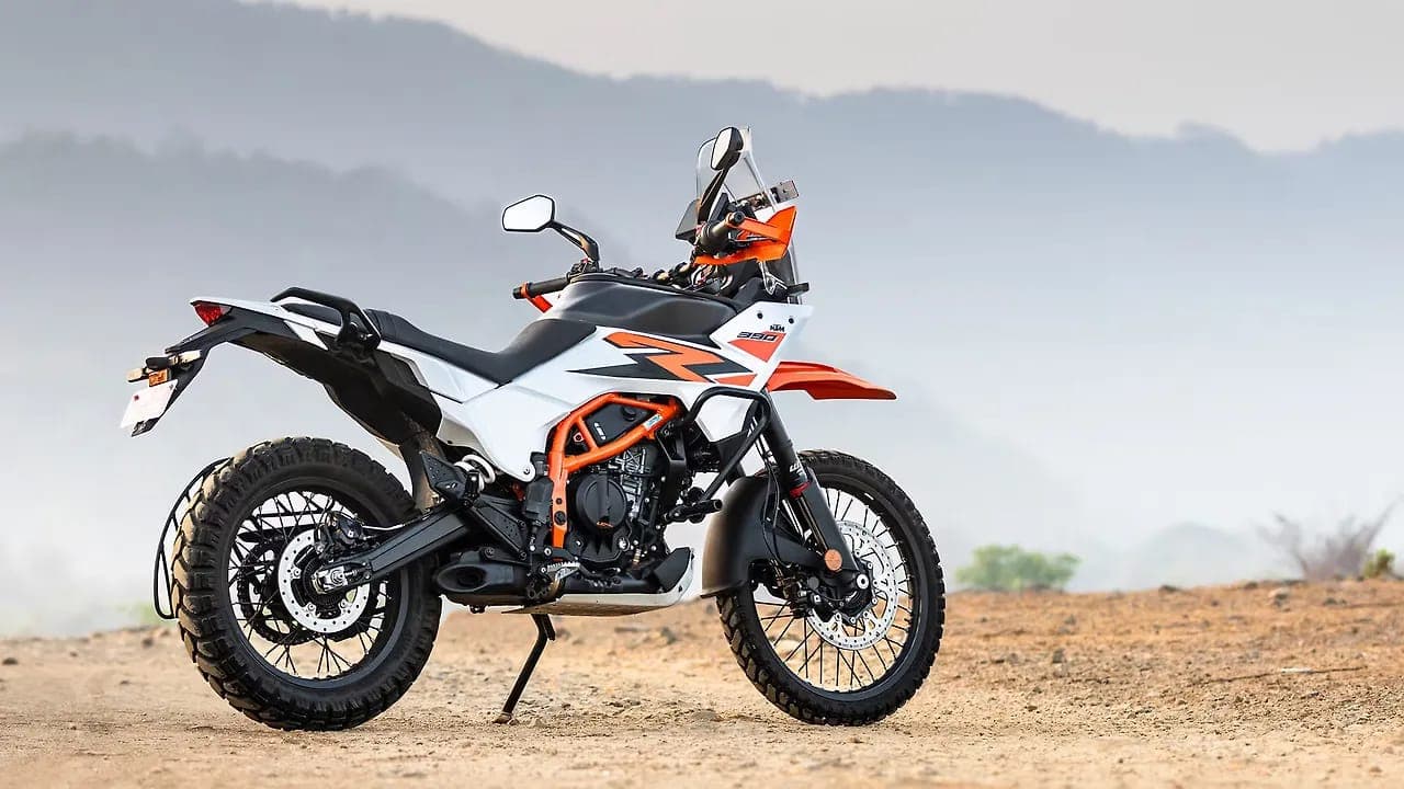 KTM 390 Adventure R right rear three-quarter view