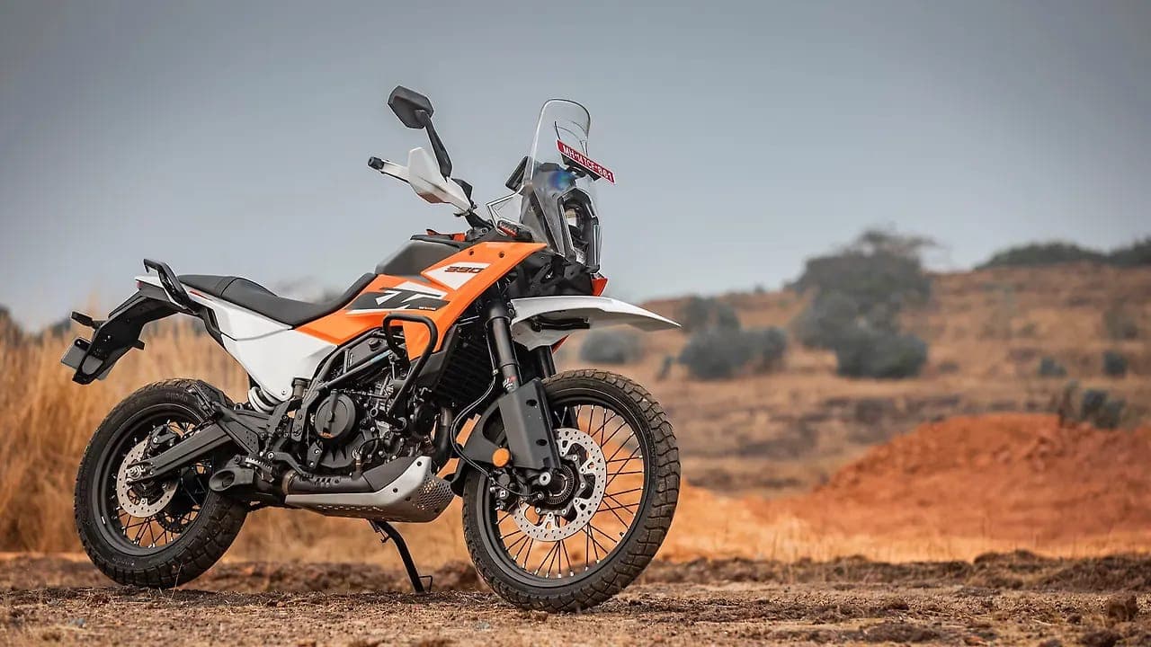 KTM 390 Adventure S right front three-quarter view
