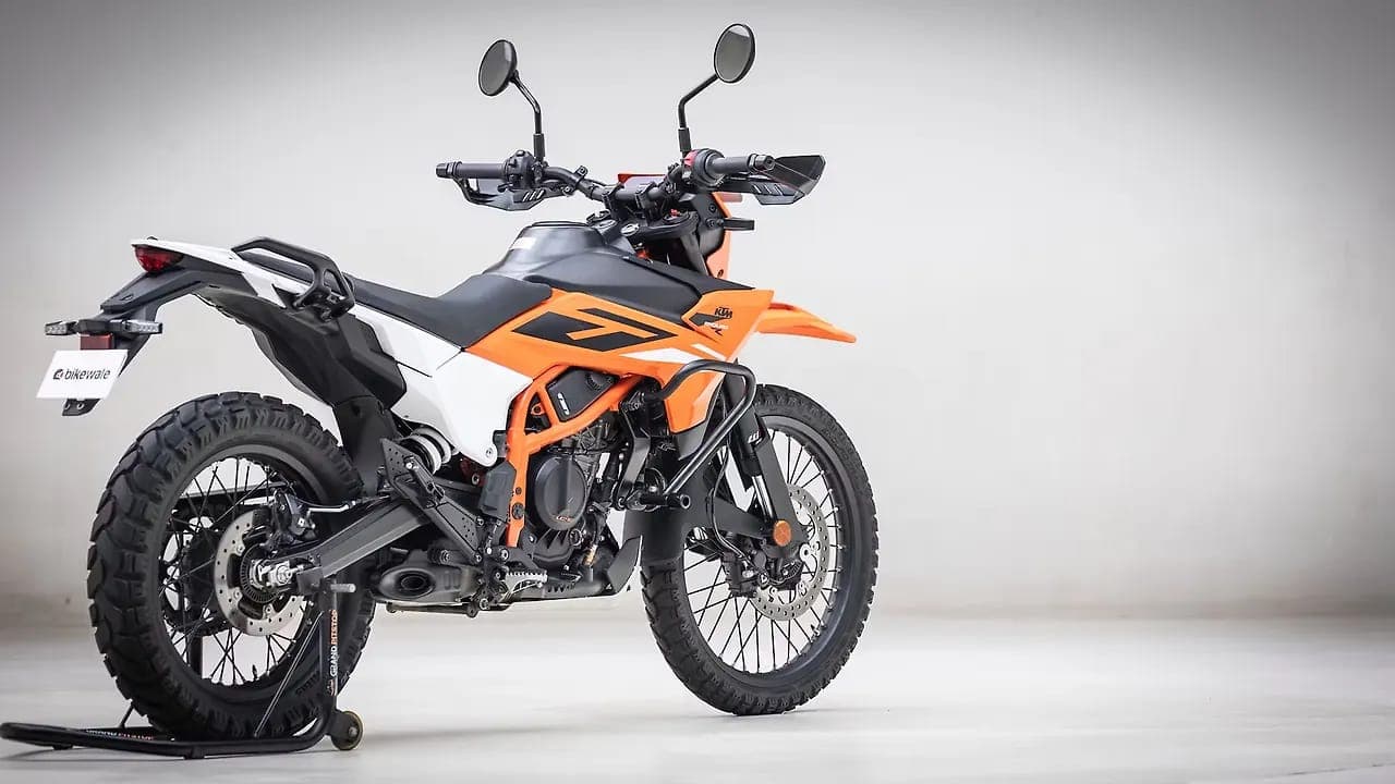 KTM 390 Enduro R right rear three-quarter view