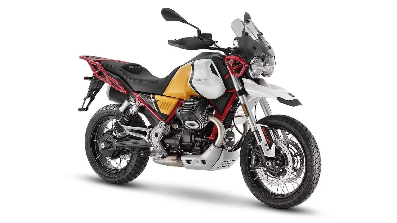 Moto Guzzi V85 TT right front three-quarter view