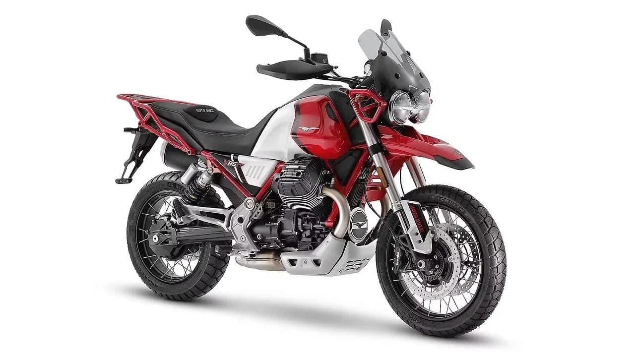 Moto Guzzi V85 TT right front three-quarter view