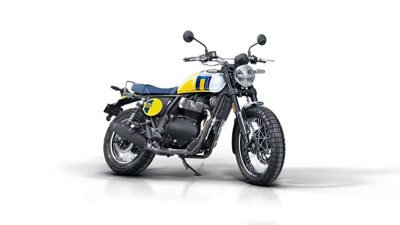 Royal Enfield Bear 650 interceptor right front three-quarter view
