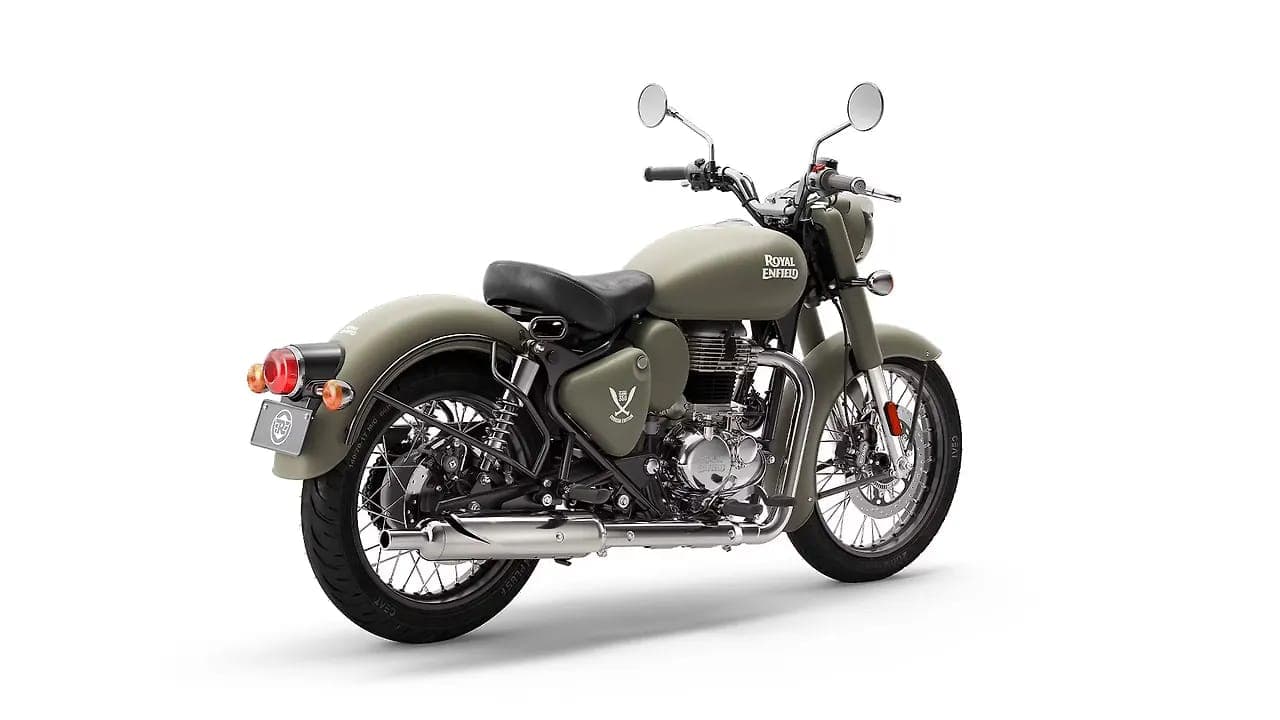 Royal Enfield Classic 350 right rear three-quarter view