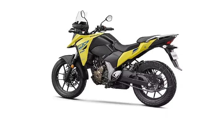 Suzuki V-Strom SX v strom left rear three-quarter view