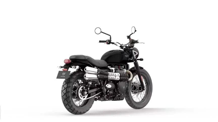 Triumph Scrambler 900 right rear three-quarter view