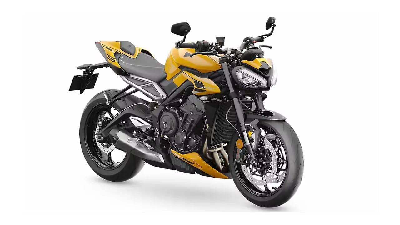 Triumph Street Triple RS right front three-quarter view