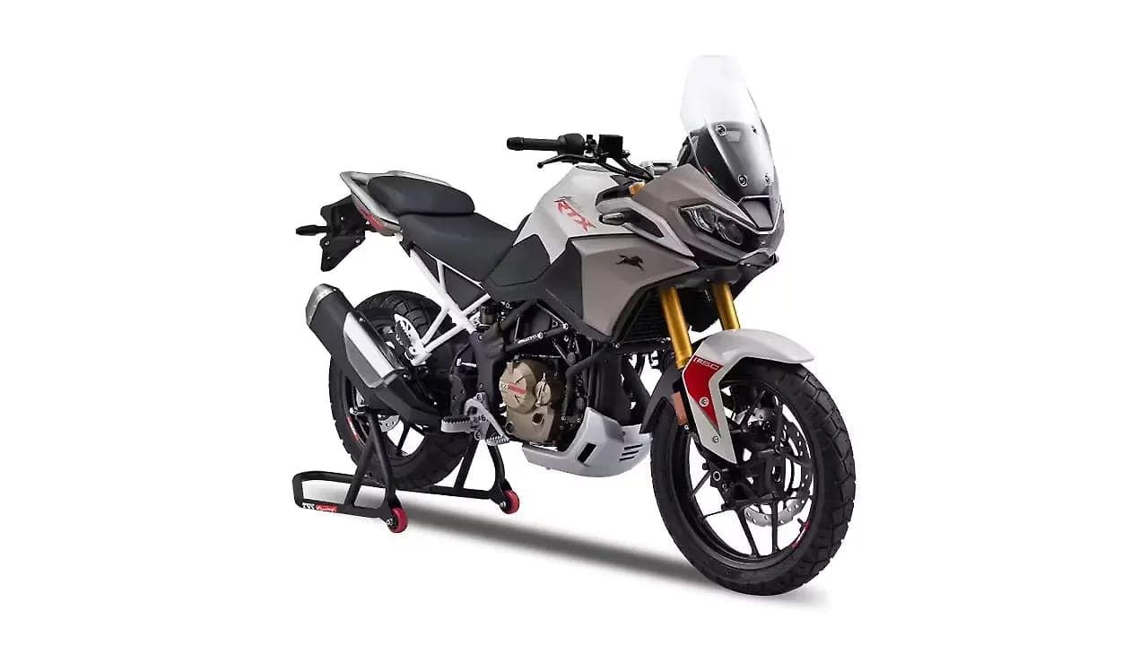 TVS Apache RTX 300 right front three-quarter view