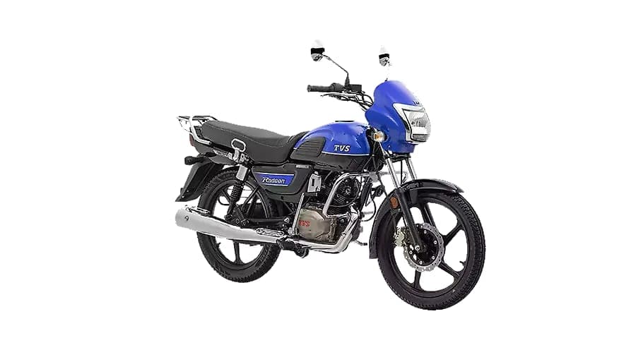 TVS Radeon right front three-quarter view