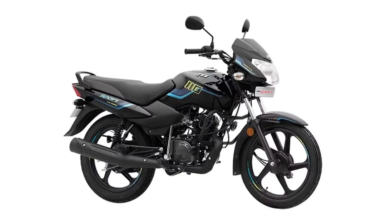 TVS Sport right front three-quarter view