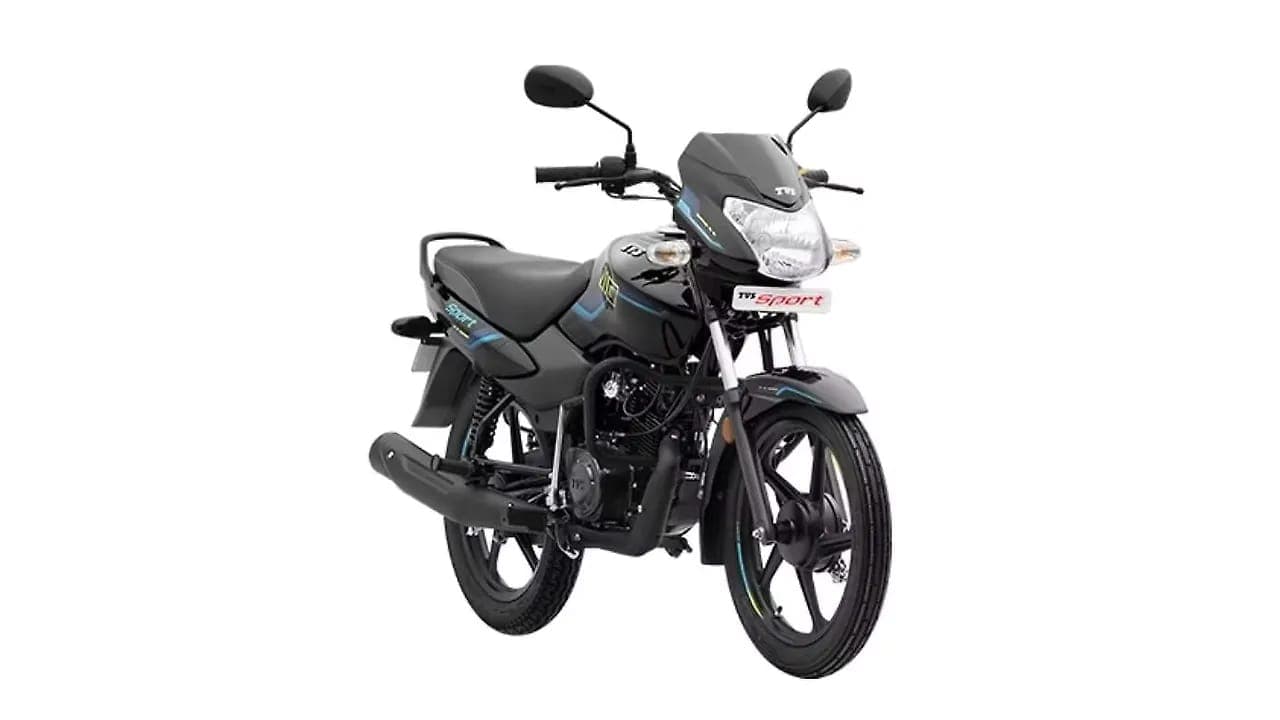 TVS Sport right front three-quarter view