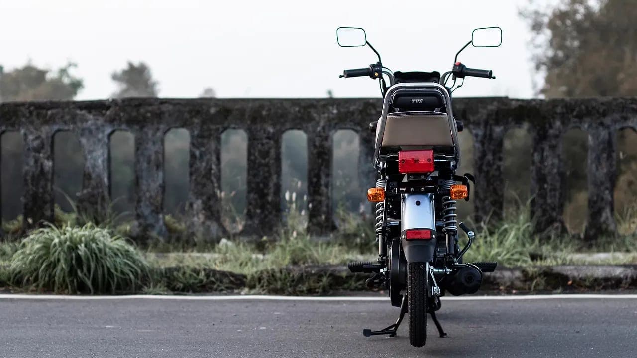 TVS XL 100 rear view