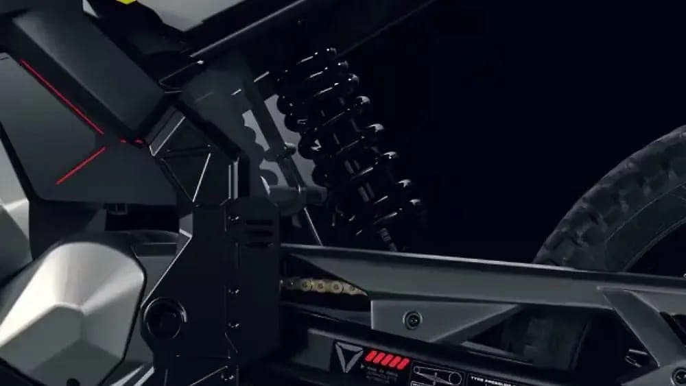 Ultraviolette Shockwave front suspension view