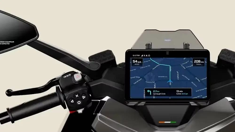 Ultraviolette Tesseract instrument cluster view