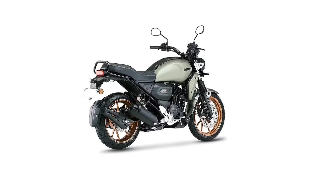 Yamaha FZ X Hybrid right rear three-quarter view