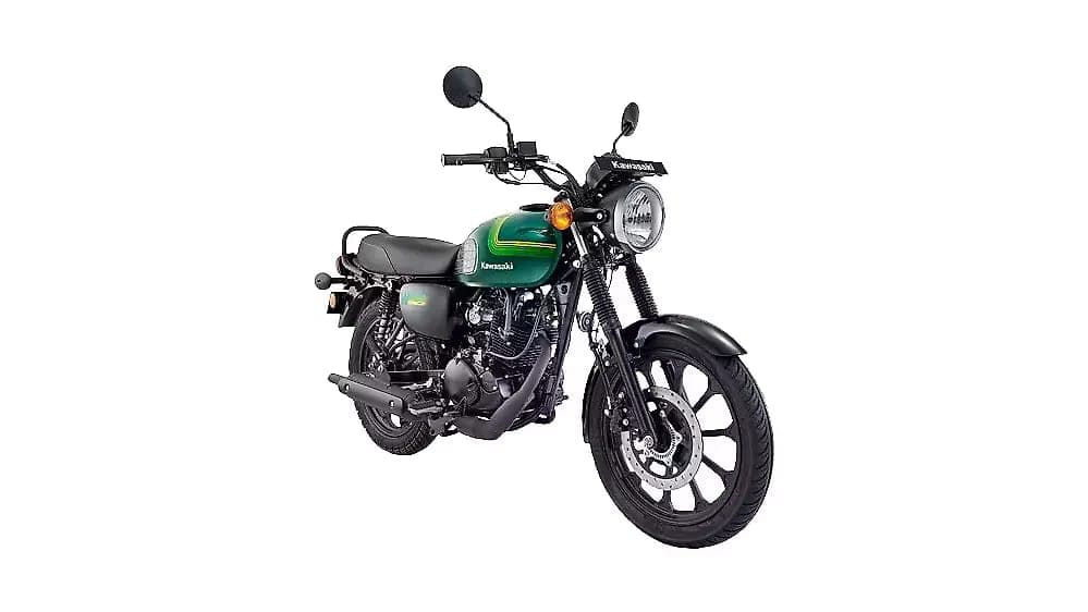 Kawasaki W175 right front three-quarter view