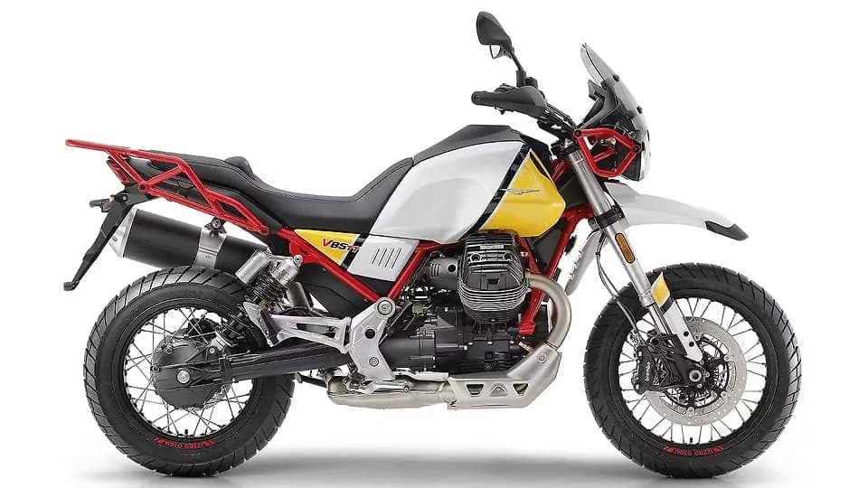 Moto Guzzi V85 in Yellow and White